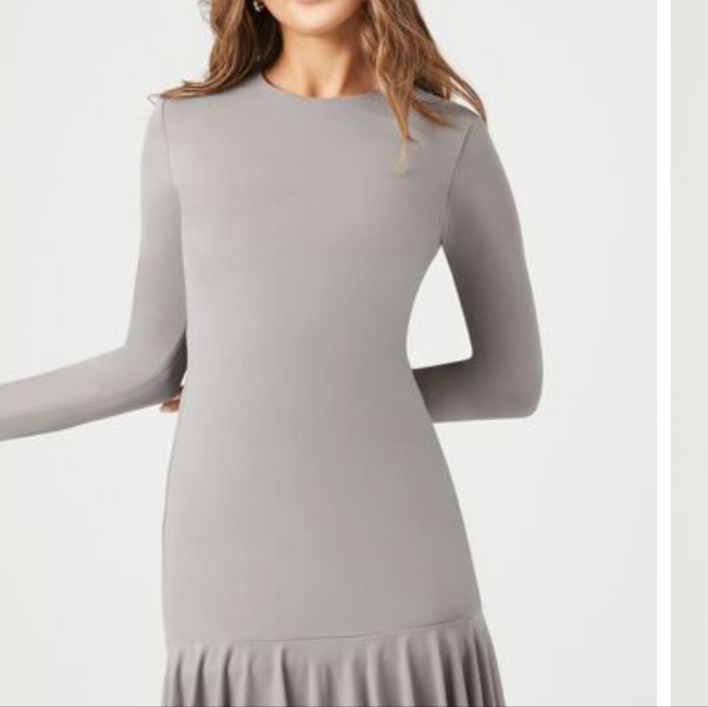 NWT Forever 21 Pleated Drop-Waist Mini Dress
